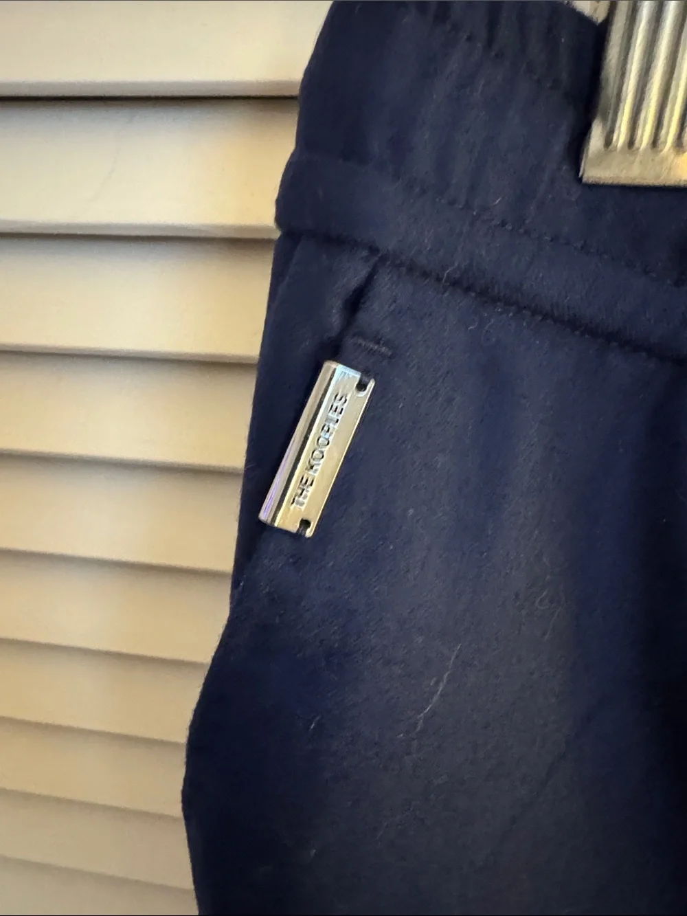 The Kooples Mottled Flannel Navy Drawstring Pants Size 48 or Medium NWT Norstrom